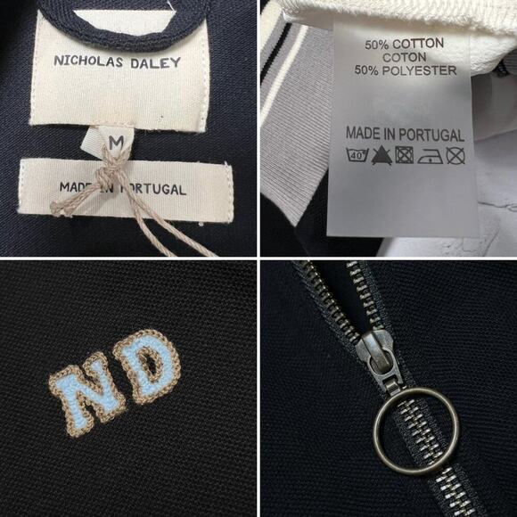 NEW Nicholas Daley Track Jacket SIZE M Black White N.D. Embroidered Portugal NWT - Picture 3 of 12
